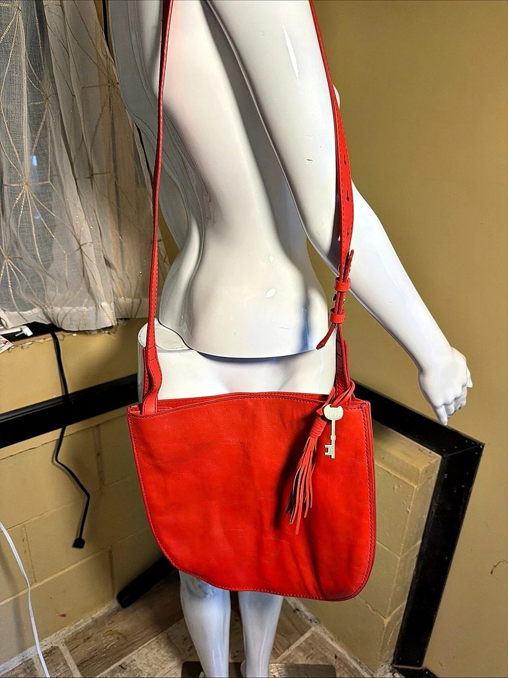 Fossil Red Shoulder Bag